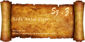 Székely Zina névjegykártya